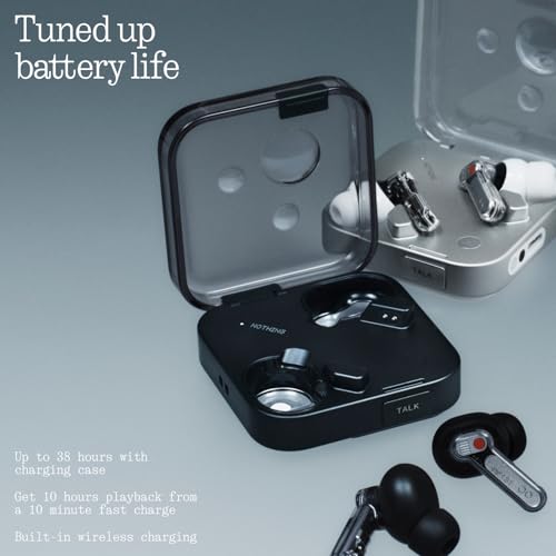 Nothing Ear (3) Wireless Earbuds Super Mic 45dB Hybrid Active Noise Cancelling Bluetooth Headphones Hi-Res 6 Mics, 12mm Dynamic Bass Boost, Dual Connect ANC Sport Ear Buds for iPhone Android, White - color: White