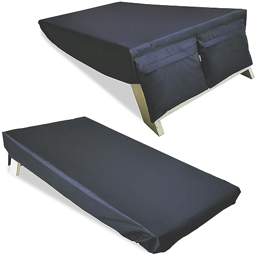 Cornhole Covers, Set of 2, for 4' x 2' Boards, Waterproof, Black | 2 Bags for Storing Cornhole Bags, Waterproof & UV Resistant, Thickened Protective Cover Corners