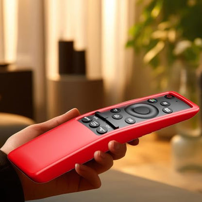 Remote Cover for Samsung Smart TV, Silicone Protective Case for BN59 Series Controller Skin Sleeve Red - color: Red