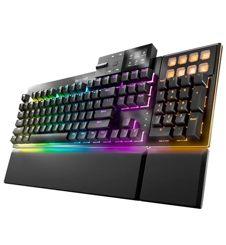 be quiet! Dark Mount Linear, Gaming Keyboard, Mechanical Silent Switches | Hot-Swappable Numpad and Media Dock, Triple-layered dampening, 8 customizable Display Keys, PBT Double-Shot Keycaps, ARGB - style: Dark Mount Linear