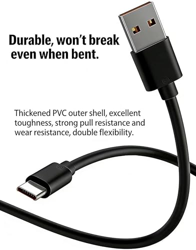 Replacement the USB-C Power Cord Compatible with Charging Cables for Samsung Solar TV Remote Controls, Yootech, Powlaken, Intoval, Seneo,QI-UE and Other Devices with USB-C Power Ports (6 feet)