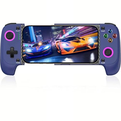 AIfasterfly Mobile Game Controller Wireless Phone Controller for iPhone/Android, Hall Effect Gaming Controller, Support Phone Case, Suitable for Steam Link, Roblox, Call of Duty & More, Blue - color: Blue