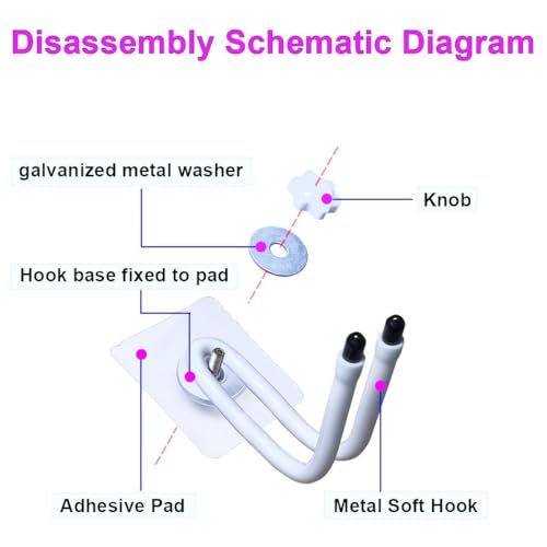 Moldable Adhesive Wall Hooks, Bendable Controller Mount for Gaming, Universal Headset & Router Holder, No Drill Peel & Stick, Silicone Material, 4 Pack (2W/2B)
