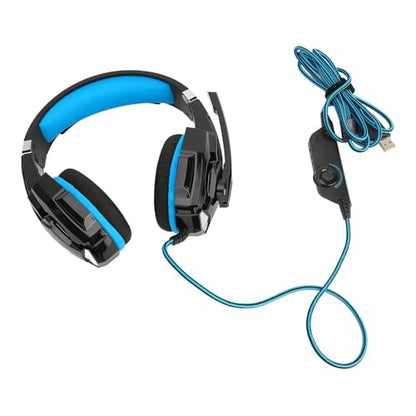 SUNGOOYUE Wired Gaming Headset, OverEar Noise Canceling Headphones with Microphone, Soft Earmuffs for PC, Mobile Phone, Computer, Comfortable Ergonomic Design, Impressive Noise Isolating Microphone,