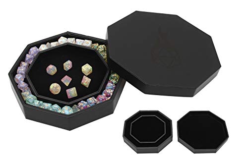 Forged Dice Co. Dice Arena Rolling Tray and Storage Compatible with Any dice Game, D&D and RPG Gaming - color: Black