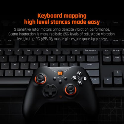 Black Shark Wireless Controller, BIGBIG Won Gale PC Controller, Motion Aiming, Hall Trigger, 4 Custom Buttons, PC App Game Controllers for Switch/PC/iOS/Android Wireless Gaming Controller [windows] - color: ⅠGale Standard Edition