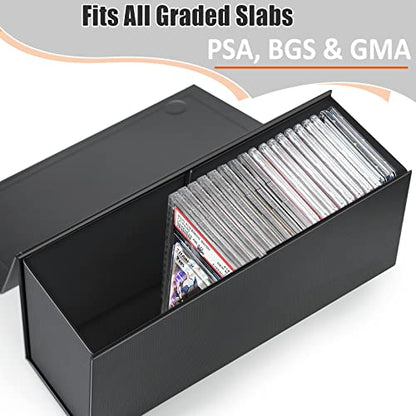 tutata PSA Graded Card Storage Box, PSA Graded Card Storage Holder Container Trading cards Boxes - 2 Pack