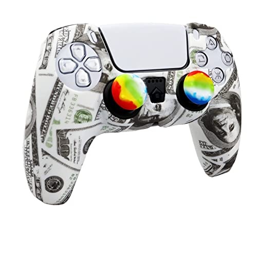 Skin for Xbox Series S/X Ps4 Ps5 Controller, 1pc Anti-Slip Shell Cover Case with 10 Joystick Grips for Playsation 5 Controller Wireless Gamepad (PS5 Controller #16) - color: PS5 controller #16