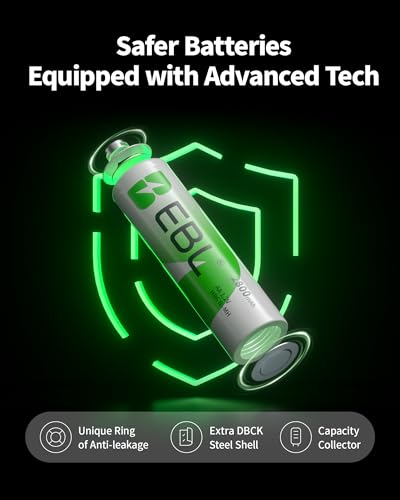 EBL 24 Sets AA AAA Batteries Combo with 12 AA 2800mAh & 12 AAA 1100mAh | Mercury-Free, 1200 Cycles 1.2V Rechargeable Batteries Ni-MH, Precharged & Ready to use, ideal for All Devices - size: 24 Piece Assortment