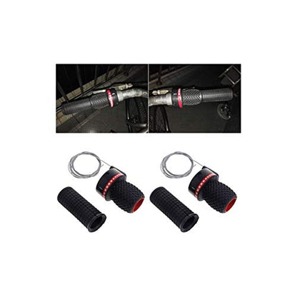 2Pcs Bicycle Bike Twist Grip Gear Shifter Handle Set, Mountain Bike Speed Shifter Reverse Rolling Stick Device Set, Bicycle Cycling 18/21 Speed Derailleur