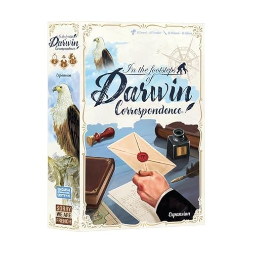in The Footsteps of Darwin: Correspondence Expansion to Mensa Select Winner | Tile Placement Board Game for Kids, Teens & Adults | Fun & Educational Strategy Game | Ages 8+ | 2-5 Players | 30 Min