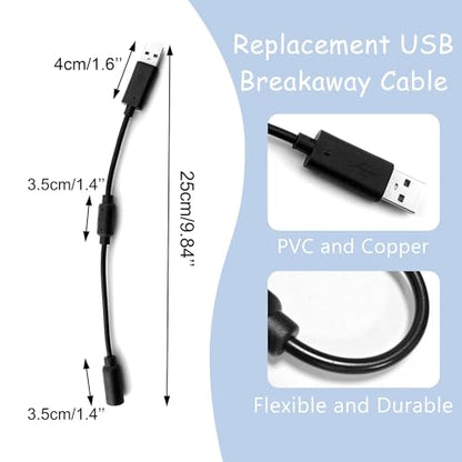 BlingKingdom 2 PCS Replacement Dongle USB Breakaway Cables, Wired Controller Brake Away Cable Cord Guitar Adaptater Compatible for Xbox 360 Controller Logitech Thrustmaster Racing Wheel