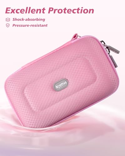 Krypthos Camera Case for Canon G7 X Mark III with SD Card Storage (Pink) | Compatible with Kodak Pixpro FZ45, Canon G7X Mark III，CAMKORY DC403, Travel Small Cameras, Protective, Durable, Easy to Carry - color: Pink