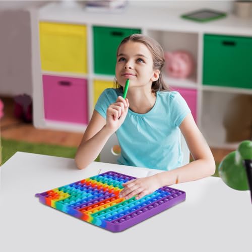 Multiplication Game Table pop and Digital Addition Tables 12x12 Multiplication Table Math Toys, Yadisheng Rainbow Dimple Toys Math Operations it Multiplication Chart Board - size: 20cm Right Angle Rainbow