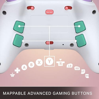 PowerA Advantage Wireless Controller for XBOX Series X|S - Beach Vibes, Officially Licensed, Hall Effects to prevent stick drift, Bluetooth Compatible, 1000Hz Polling Rate, Cloud Gaming Controller