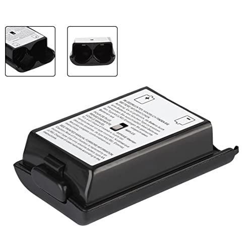 Brrnoo 5 PCS Battery Cover for Controller, Replacement Shell Case Kit with Anti Abrasion Material, Precise Appearance for Game Accessory (Black) - color: Black