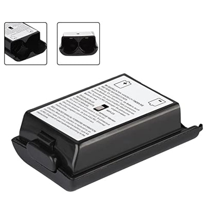 Brrnoo 5 PCS Battery Cover for Controller, Replacement Shell Case Kit with Anti Abrasion Material, Precise Appearance for Game Accessory (Black) - color: Black