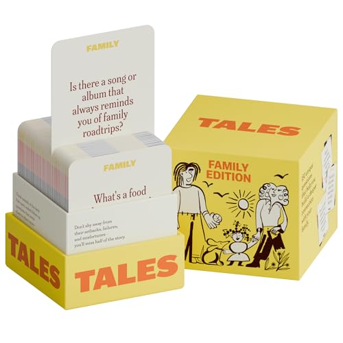 TALES 150 Conversation Cards, Perfect for Dinners, Road Trips, Classrooms & Game Nights, Gifts & Gatherings, Conversation Starters to Spark Creativity (Family Edition) - color: Family Edition