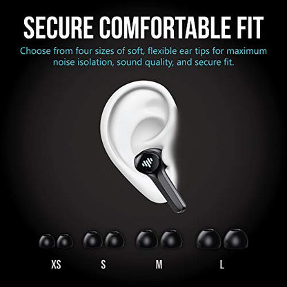 iLuv SG100 Gaming Wireless Earbuds, Bluetooth in-Ear with Changing LED Lights Ultra-Low 60ms Latency and Hands-Free Call MEMS Microphone, Includes Compact Charging Case and 4 Ear Tips, Black