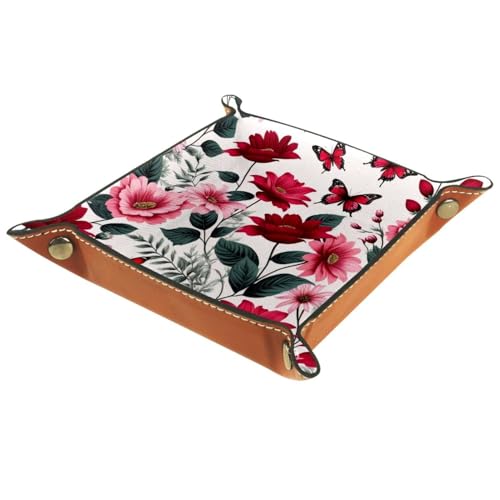 Vintage Flower Butterfly Dice Tray Dice Rolling Tray Folding Dice Holder for Dice Games, Like RPG, DND and Other Table Games - color: Multi 9