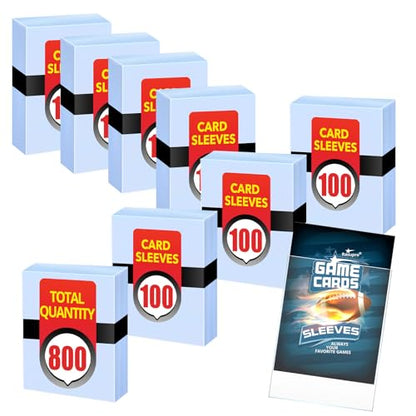 800 Counts Card Sleeves, Premium Clear Polypropylene (PP) Card Sleeves, Penny Trading Cards are Suitable for Standard Trading Cards, Gaming, Sports, Baseball, Soccer Cards