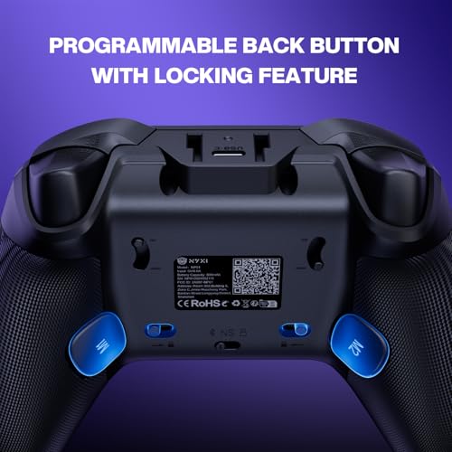 NYXI Imperial PC Gaming Controller with Adjustable Tension TMR Joysticks, Interchangeable Buttons for PC/Switch Layouts, 1000Hz Polling Rate, Dual-Mode Triggers, 1200mAh Battery & Dock - for PC/Switch/Android/TV
