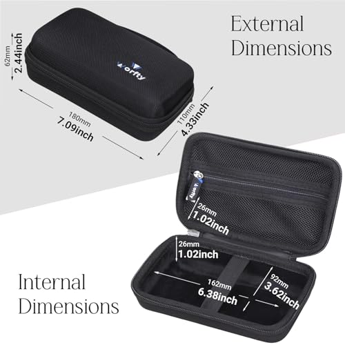 worfty Case for Retroid Pocket Classic/ Retroid Pocket Flip 2 Retro Game Console - Hard Travel Protective Carrying Storage Bag (Black) - color: Black