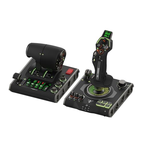 Turtle Beach VelocityOne Flightdeck Universal HOTAS Simulation System - PC | Windows 10 & 11 PCs, Joystick & Throttle for Air & Space Combat Simulation, Touch Display, 139 Mappable Controls, Black - style: Universal HOTAS Simulation System