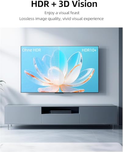 llano HDMI 2.1 Splitter 1 in 2 Out, 8K@60Hz 4K@120Hz/240Hz, SST & Mirror Mode Only (No Extend), HDCP 2.3, HDR10, Dolby Vision, for PS5, Xbox, Apple TV, Laptop, Aluminum Case