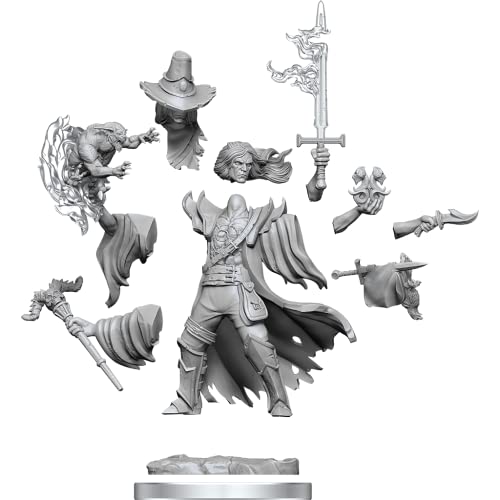 WizKids D&D Frameworks: Human Warlock Male - Unpainted and Unassembled