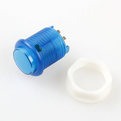 EG STARTS 5 Piece 24mm Full Color LED Illuminated Push Button Built-in Switch 5V Buttons for Arcade Joystick Games Mame Jamma Raspberry Pi & Blue
