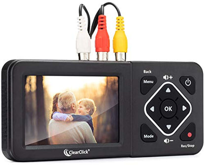 ClearClick Video to Digital Converter 2.0 (Second Generation) - Record Video from VCR's, VHS Tapes, AV, RCA, Hi8, Camcorder, DVD, Gaming Systems [Requires Working VCR/Camcorder & Tapes]