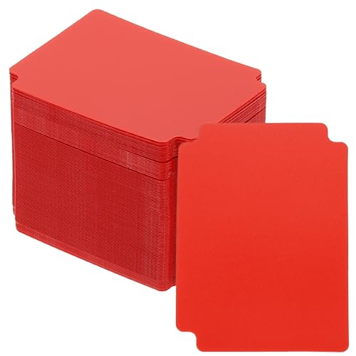PATIKIL Trading Card Dividers, 100 Pcs Index Card Football Card Sorter Storage Boxes Organizer Tray Accessories for Sports Game Baseball Card, Red - color: Red