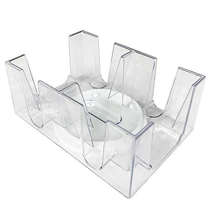Yuanhe 6 Deck Revolving Rotating Canasta Playing Card Tray - size: 1-6 deck cards