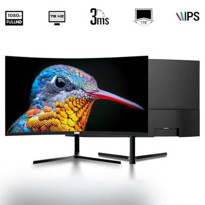 TechMagnet Zeus Pro 9 Gaming Desktop PC, Intel i7, GT 1030, 8GB ARGB RAM, 1TB SSD+4TB HDD, 27 Inch Curved Monitor, RGB Keyboard Mouse, Soundbar, Headphone, USB WiFi BT, Webcam, Win 11 (Renewed) - color: 27 Inch, size: 1TB SSD / 4TB HDD
