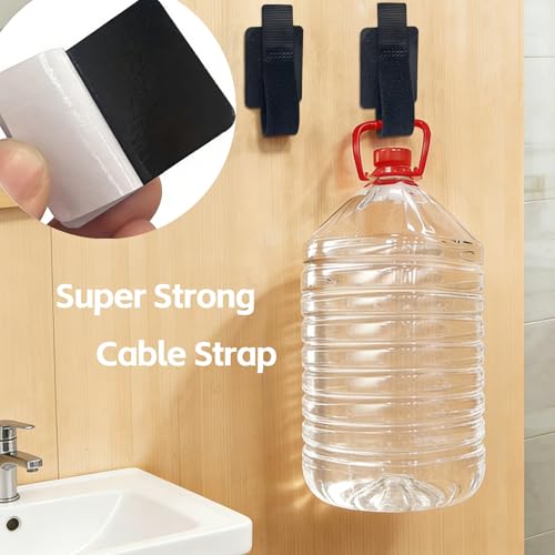 20 Pack Under Desk Cable Management Clips | Adjustable Hook-and-Loop Wire Holders for Home Office PC Gaming Setup