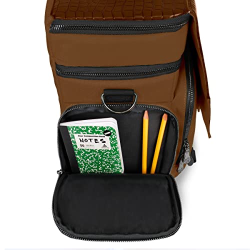 ENHANCE Travel Bag for DND Collector's Edition, Bag Compatible with Dungeons and Dragons, Combat Mat Holder, Dice Pockets and Accessories, Carry 4-8 Books (Brown Dragon) - color: Brown Dragon