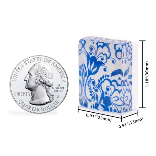 Yellow Mountain Imports American Mahjong Set, Chinoise II with Floral Blue Soft Case - All-in-One Racks with Pushers, Wright Patterson Betting Coins, Dice, & Wind Indicator - color: Chinoise