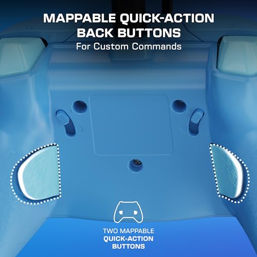 Turtle Beach Rematch Advanced Wired Gaming Controller for Xbox & PC | Xbox Series X|S, Xbox One, PC, 2 Remappable Buttons, Hall-Effect Triggers, Audio Controls, Glows-in-the-Dark, Blue Kitsune - color: Blue Kitsune