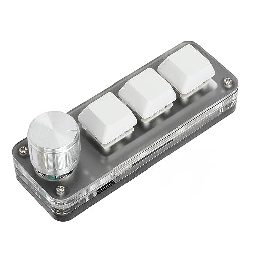 Dioche Mini Keypad RGB Mechanical One-Handed Gaming Keyboard - Custom Shortcut Functions for Office/Music/Industrial Control - 3 Keys, Plug and Play