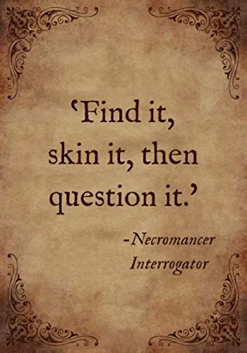 RPG Journal: Mixed paper: Ruled, graph, hex: For role playing gamers: Notes, tracking, mapping, terrain plans: Necromancer Interrogator