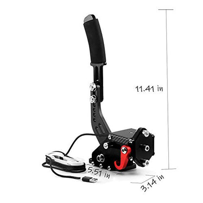 Funseedrr 16Bit USB Handbrake for PC Racing Games G25/27/29, Professional Gaming Peripherals for Racing Games, with Non-Contact Plus Hall Sensor