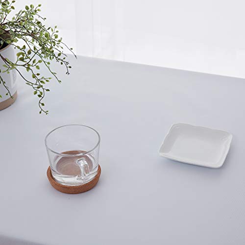 NLMUVW White Square Vinyl Tablecloth Heavy Duty, Small PVC Table Cloth Wipe Clean Table Cover for Kitchen Dining Picnic, 42 x 42 inch - color: White, size: 42" x 42" (Square)