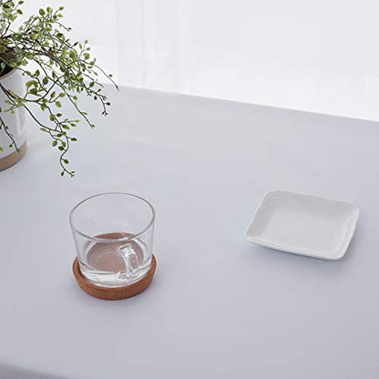 NLMUVW White Square Vinyl Tablecloth Heavy Duty, Small PVC Table Cloth Wipe Clean Table Cover for Kitchen Dining Picnic, 42 x 42 inch - color: White, size: 42" x 42" (Square)