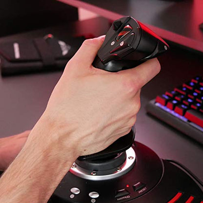Thrustmaster T-Flight Hotas X USB Flight Sim Stick & Throttle - PC | Detachable design, adjustable resistance, 12 programmable buttons, 5 axes, dual rudder control, preset memory, ergonomic - style: PC
