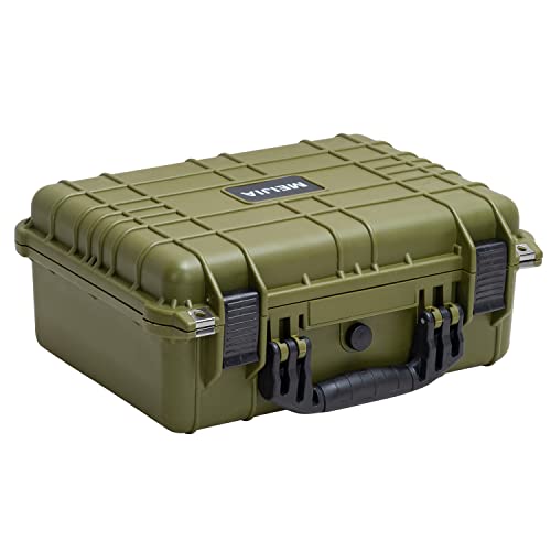 MEIJIA All Weather IP67 Waterproof Hard Camera Case,Hard Protective Case,Hard Case with Customizable Foam,Fit Use of Drones,Camera,Equipments,Pistols(Green,15.98x12.99x6.85inches) - color: Green, size: 15.98x12.99x6.85inches