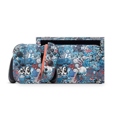Glossy Glitter Gaming Skin Compatible with Nintendo Switch 2 Premium Kit - Blue Meanies - Premium 3M Vinyl Protective Wrap Decal Cover - Easy to Apply | Crafted in The USA by MightySkins - color: Blue Meanies, size: Switch 2 Premium Kit, style: Glossy Gli