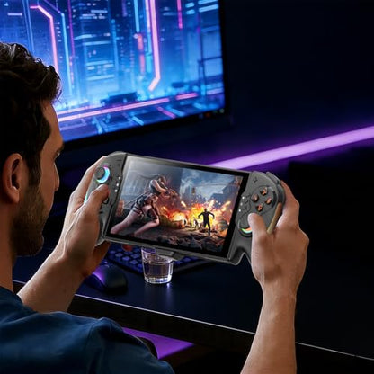 Saitake Switch 2 Controller, Ergonomically Designed Replacement for Switch 2 Pro Controller with 9-Axis Gyro, Native C-Key Chat Function,6 Game Card Slots,RGB Lighting, Turbo, Macros and Other Features