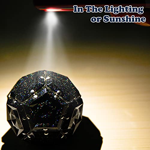 Magnetic Fidget Sphere Magnets Balls - Crystal Black Holographic Glitter - Magnet Fidgets Toy - 12 Piece Set - Creativity Beyond Imagination, Inspirational, Recreational, Desk Toys for Adults - color: Crystal Black Glitter