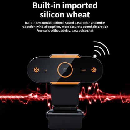 1080p HD Streaming Webcam with Microphone, USB PC Camera for Gaming & Desktop, 110° Wide Angle, Fast Auto Focus, Ideal for Video Calls & Live Streaming